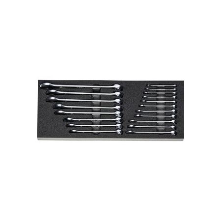 Garant Combination wrench set in Heavy Duty Foam, 19 Pc 952428 19